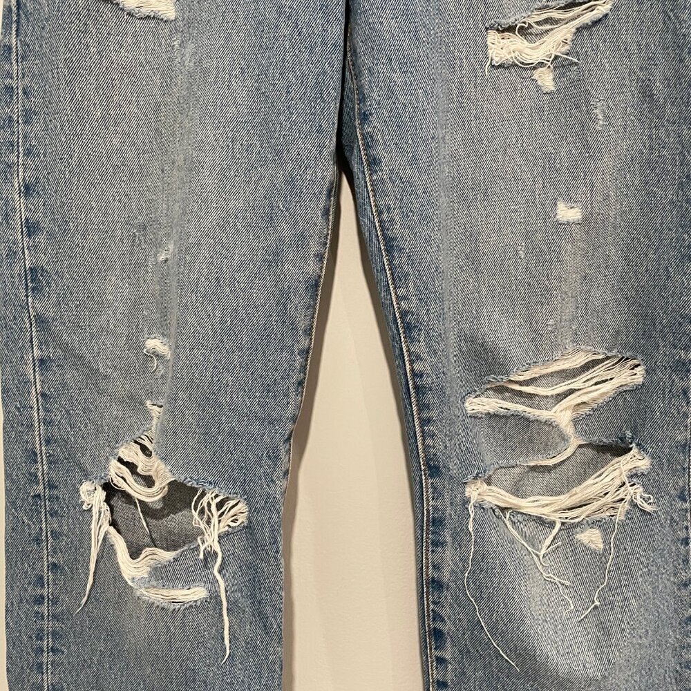 Levis Women Blue Ripped Jeans Size W24 L 30 - Picture 3 of 10